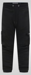 D555 Dexter 1 Cargo Jogger With Bear Embroidery TALL Zwart