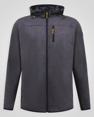 D555 Conrad Detachable Hood Bonded Fleece Zip Through Hoody Navyblauw
