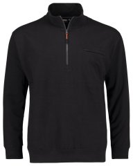 Adamo 159305 Sweater met opstaande kraag en rits Zwart