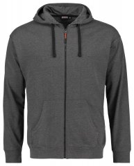 Adamo 159306 Hoodie met rits Donkergrijs melange