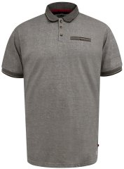 D555 Holyhead Polo Met Structuur En Borstzak Grijs
