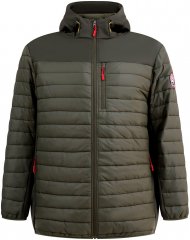 D555 Northfield Hybrid softshelljas met capuchon khaki