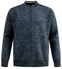 D555 Dereham 1 Gebreid Vest Met Rits En Voering Donkerblauw