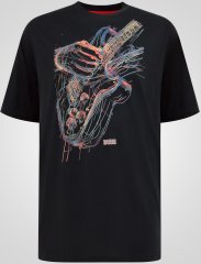 D555 Elliot T-shirt met Veelkleurige Gitaarprint