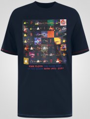 D555 Otto Official Pink Floyd 50th Anniversary T-shirt met Print Marineblauw