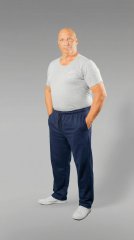 20 Nodi Grecale Stretch Fleece Cotton Sports Pants with Enzyme and Soft Touch Treatment Navy