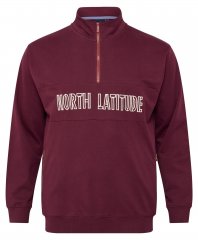 North Latitude Half Zip Sweater Bordeaux