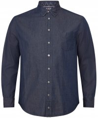 North Latitude 53139 denim overhemd blauw