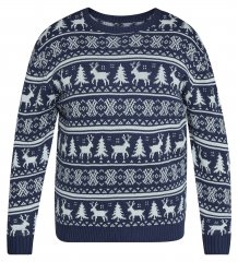 North Latitude 63144 Fjell Reindeer Knit Navyblauw
