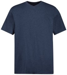 JP1880 702415 T-shirt met V-hals Middenblauw gemêleerd