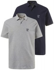 JP1880 704317 Poloshirt 2-pack Donkerblauw/Grijs gemêleerd