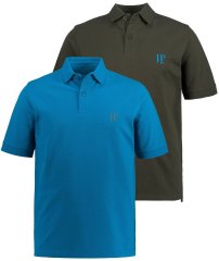 JP1880 704317 Poloshirt 2-pack Turkooisblauw/Olijfgroen