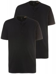 JP1880 708420 Henley T-shirt 2-pack Zwart