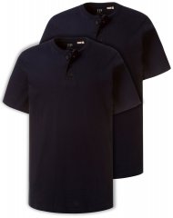 JP1880 708420 Henley T-shirt 2-pack Donkerblauw