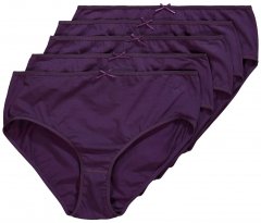 Ulla Popken 710201 Slips 5-pack Aubergine