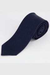 JP1880 711267 Zijden stropdas extra lang Donkerblauw