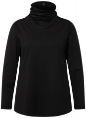 Ulla Popken 751623 Sneldrogend skishirt Zwart
