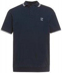 JP1880 802789 Poloshirt met witte contrastkraag Donkerblauw