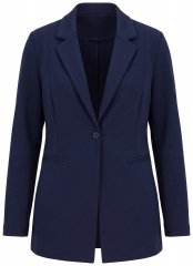 Ulla Popken 812754 Jersey blazer van punto di roma Donkerblauw