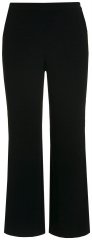 Ulla Popken 813306 Wijde pantalon met elastische taille Zwart