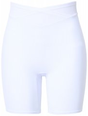 Ulla Popken 816440 Corrigerende short met hoge taille Wit