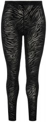 Ulla Popken 822286 Panty legging met dierenprint Zwart