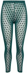 Ulla Popken 823383 Gestippelde panty legging Olijfgroen