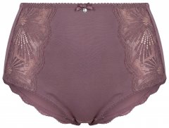 Ulla Popken 825788 Slips met hoge taille en kant Bruin
