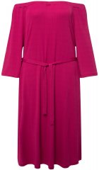Ulla Popken 827740 Jersey jurk met driekwartmouwen Roze