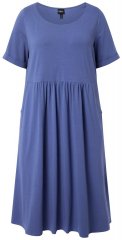 Ulla Popken 827920 Jersey jurk met korte mouwen Blauw
