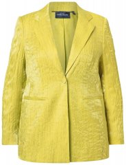 Ulla Popken 830767 Crinkle blazer Lichtgroen