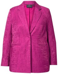 Ulla Popken 830767 Blazer met crinkle-structuur Magenta