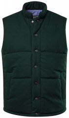STHUGE 831896 Gewatteerde flanellen bodywarmer Donkergroen