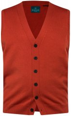 Boston Park 948 Gebreid gilet met V-hals Terracotta