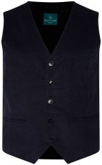 Boston Park 952 Corduroy gilet met gebreide rug Donkerblauw