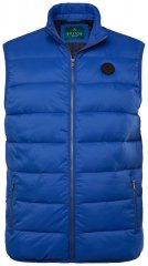 Boston Park 460 Bodywarmer gewatteerd met opstaande kraag Blauw