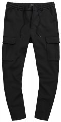JP1880 New York Flexnamic Jersey broek met cargozakken Zwart