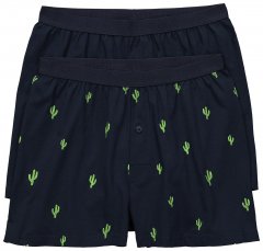 JP1880 837629 Boxershorts FLEXNAMIC® met cactusprint Donkerblauw set van 2