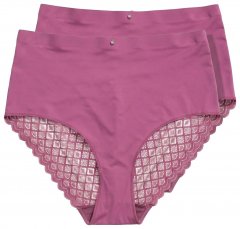 Ulla Popken 838675 Slips met hoge taille Donkerpaars