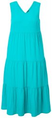 Ulla Popken 839135 Mouwloze maxi-jurk Turquoise