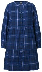 Ulla Popken 840929 Geruite jurk Donkerblauw