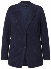 Ulla Popken 841163 Jersey blazer van jacquard Donkerblauw