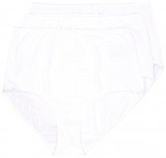 Ulla Popken 842435 Slips met hoge taille 3-pack Wit