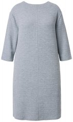Ulla Popken 843999 Jurk met driekwartmouwen Grijs gemêleerd