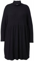 Ulla Popken 844233 Gebreide jurk met lange mouwen Zwart