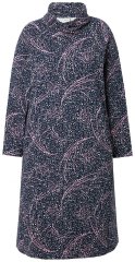 Ulla Popken 844993 Bedrukte sweatjurk Donkerblauw