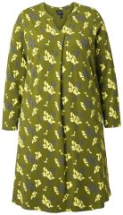 Ulla Popken 845190 Gebloemde jersey jurk Turquoise