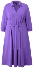 Ulla Popken 846373 A-lijn sweatjurk met driekwartmouwen Lila