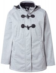 Ulla Popken 846744 Softshell jack Grijs gemêleerd