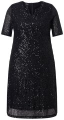 Ulla Popken 848140 Paillettenjurk Zwart